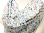 Di Capanni colorful science scarf pattern detail