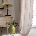 Sutuo Home Boho Curtains fabric texture and embroidery detail