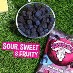 WARHEADS Galactic Mix Cubes - Sour Sweet & Fruity Chewy Candy - Black Hole Cherry, Rocket Raspberry & Cosmic Punch Flavors - 4.5 oz. Bag - Image 4