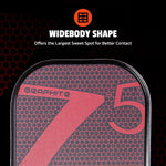 View of the tennis style cushion comfort grip and handle size