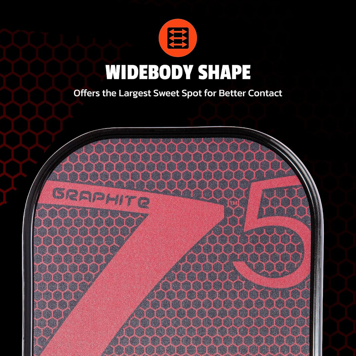 View of the tennis style cushion comfort grip and handle size