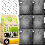 Basic Concepts Bamboo Charcoal Air Purifying Bag 6 pack front view natural deodorizer