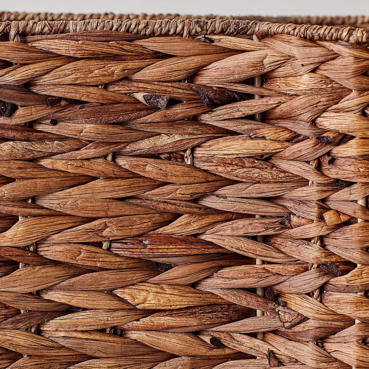 Bone Dry large hyacinth storage bin close up weave texture
