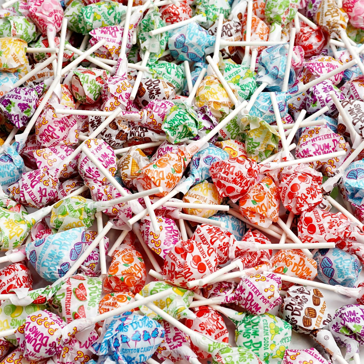Sixty pieces of assorted hard candy pops from the original mix collection