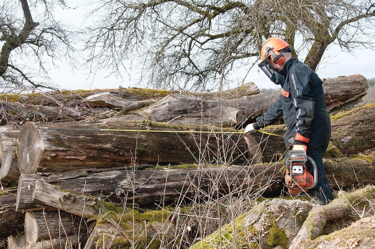 Side profile of Oregon 20 metre forestry measuring tape