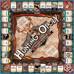 Late For The Sky Hunting-Opoly Board Game cabins and lodges pieces