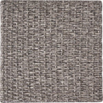 Rpuzonier gray wicker side table angle shot showing frame stability