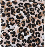 Mud Pie leopard print swaddle folded in gift box