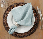 Set of four Saro Lifestyle 20 inch table napkins folded neatly