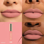 Milani matte liquid lipstick Glow Up shade swatch on skin