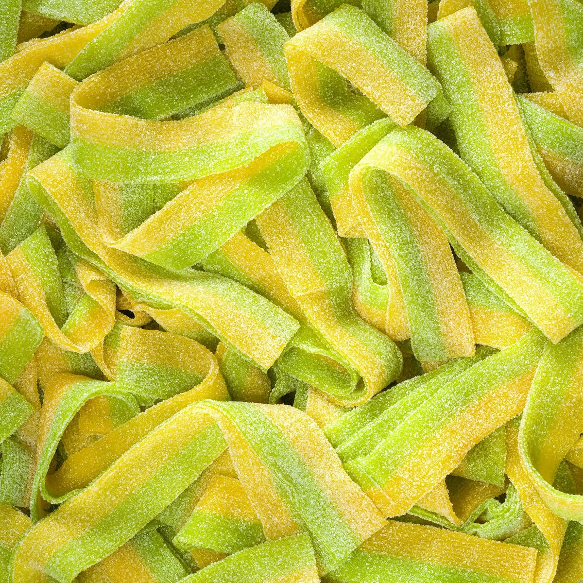 Smarty Stop strawberry sour belts showing flexible chewy texture