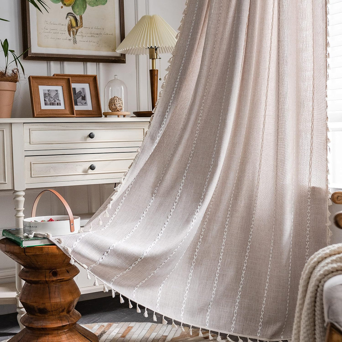 Sutuo Home Boho Curtains front view window drape