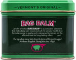 Bag Balm 8 ounce tin displayed alongside application showcase
