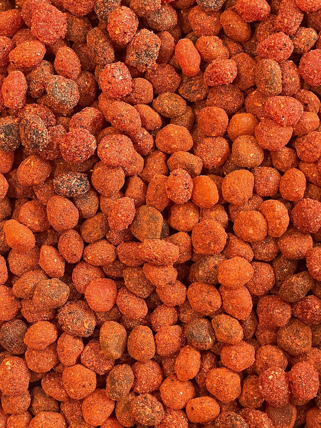 Close up of chamoy and chili coated gummy candies
