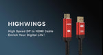 Product packaging and contents of the authentic Highwings imported dual display connection cable.