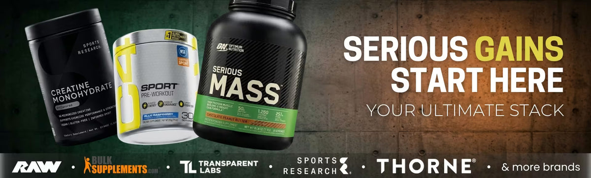 Buy authentic protein and pre-workout online in India — Optimum Nutrition Serious Mass, C4 Sport and Sports Research at Dropy India