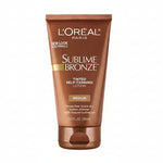 L'Oreal Paris Sublime Bronze Tinted Self Tanning Lotion front view showcasing the golden packaging