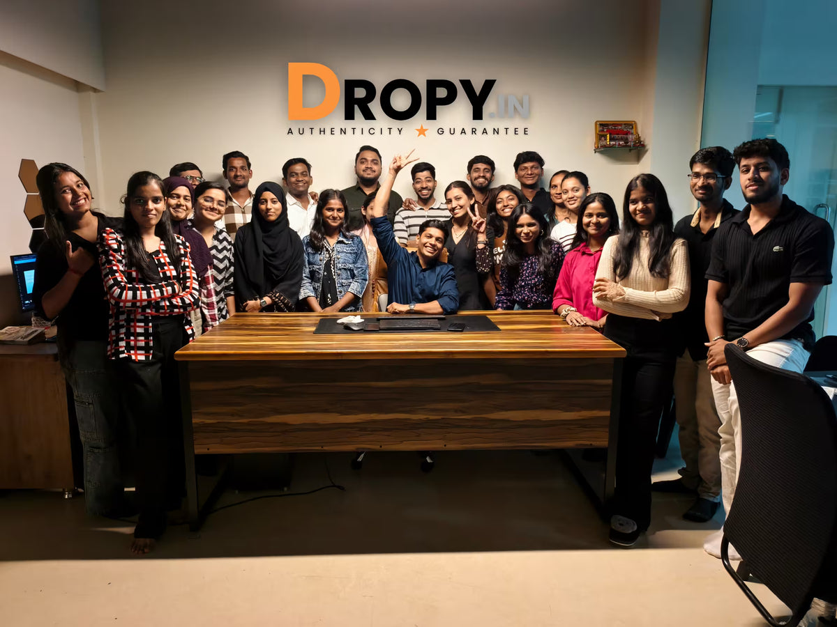 The Dropy team hand-packing authentic USA products at the Mumbai facility