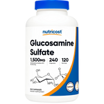 Nutricost Glucosamine Sulfate joint support supplement front view bottle