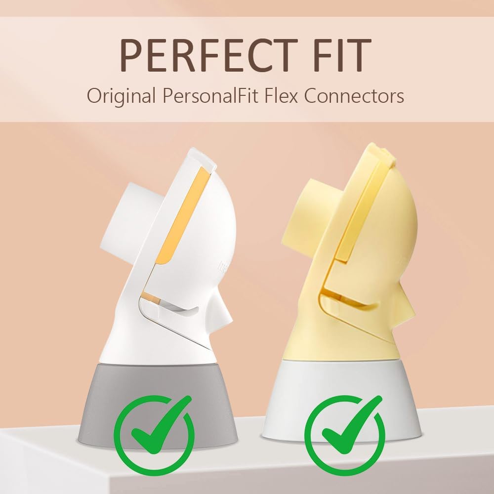 PumpMom Replacement Silicone Membranes Compatible With Medela PersonalFit Flex Connectors Pump In Style MaxFlow Swing Maxi Freestyle Flex BPA Free 2 Pack