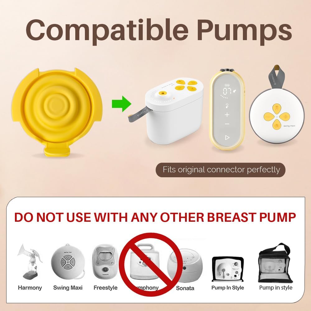 PumpMom Replacement Silicone Membranes Compatible With Medela PersonalFit Flex Connectors Pump In Style MaxFlow Swing Maxi Freestyle Flex BPA Free 2 Pack