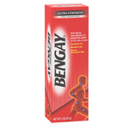Bengay Ultra Strength cream 4 oz box front right angle with ingredients
