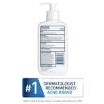 CeraVe Acne Control Cleanser back label with Drug Facts panel - salicylic acid 2% active ingredient USA pack