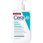 CeraVe Acne Control Cleanser value size 473ml pump bottle - salicylic acid acne treatment face wash