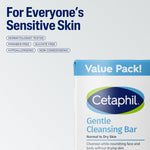Cetaphil Gentle Cleansing Bar for sensitive skin - dermatologist tested, paraben-free, hypoallergenic, non-comedogenic