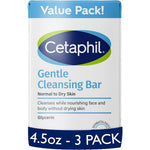 Cetaphil Gentle Cleansing Bar Value Pack - three 127g bars for normal to dry skin USA import