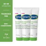 Cetaphil Moisturizing Cream 3 oz Pack of 3 - USA moisturizer for dry to very dry sensitive skin, 48-hour hydration, fragrance-free, non-comedogenic