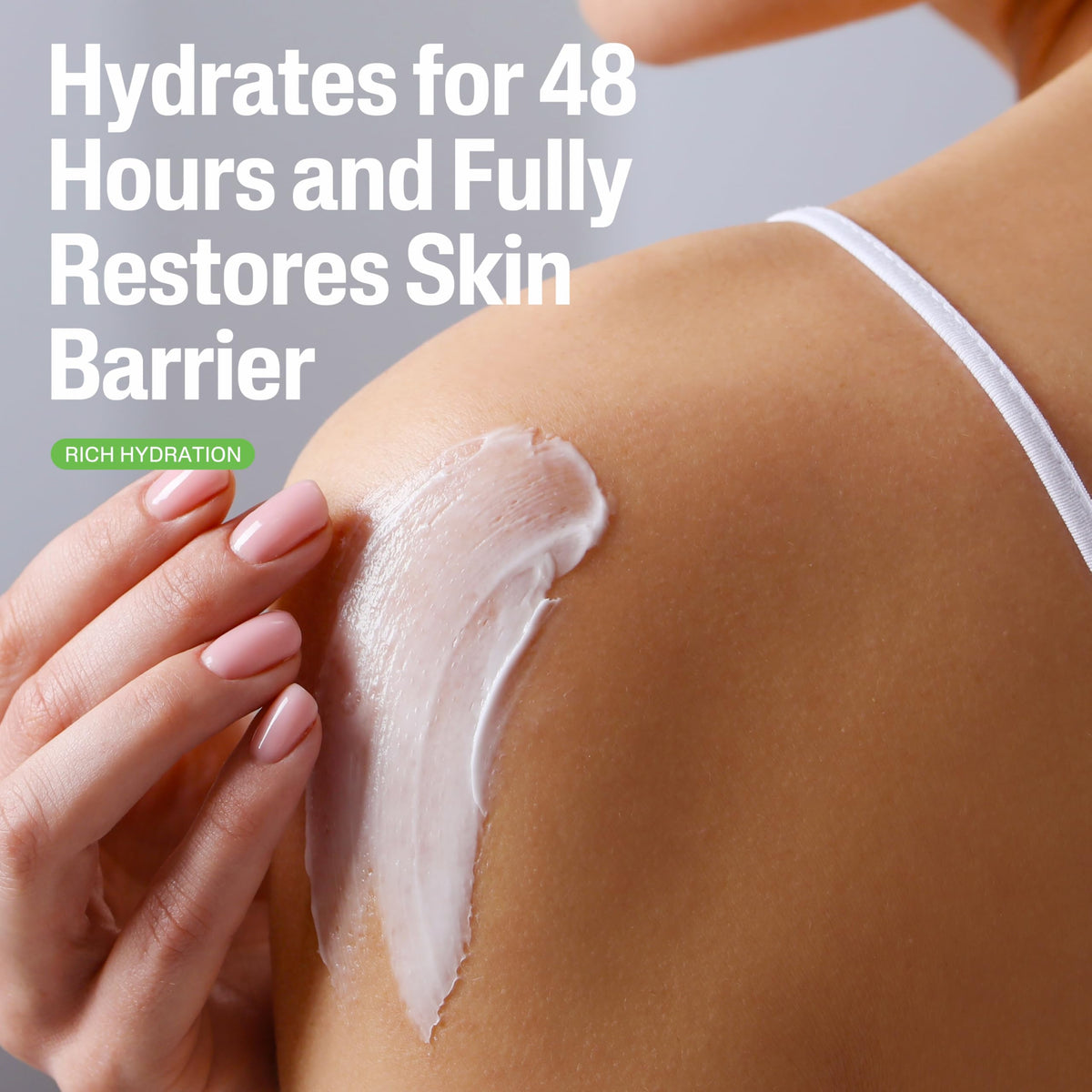 Applying Cetaphil Moisturizing Cream — hydrates for 48 hours and fully restores skin barrier