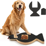 Brivel Dog Nail Scratch Board With Hidden Treat Box Natural Pine Wood Interactive Nail Filing Board With Extra Sandpapers And Non-Slip Pad