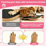Brivel Dog Nail Scratch Board With Hidden Treat Box Natural Pine Wood Interactive Nail Filing Board With Extra Sandpapers And Non-Slip Pad