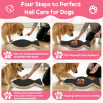 Brivel Dog Nail Scratch Board With Hidden Treat Box Natural Pine Wood Interactive Nail Filing Board With Extra Sandpapers And Non-Slip Pad