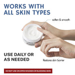 OUKEYA callus remover and heel softening cream open jar showing protective seal