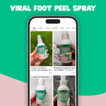 Freeman coconut and aloe foot peel spray packaging detail