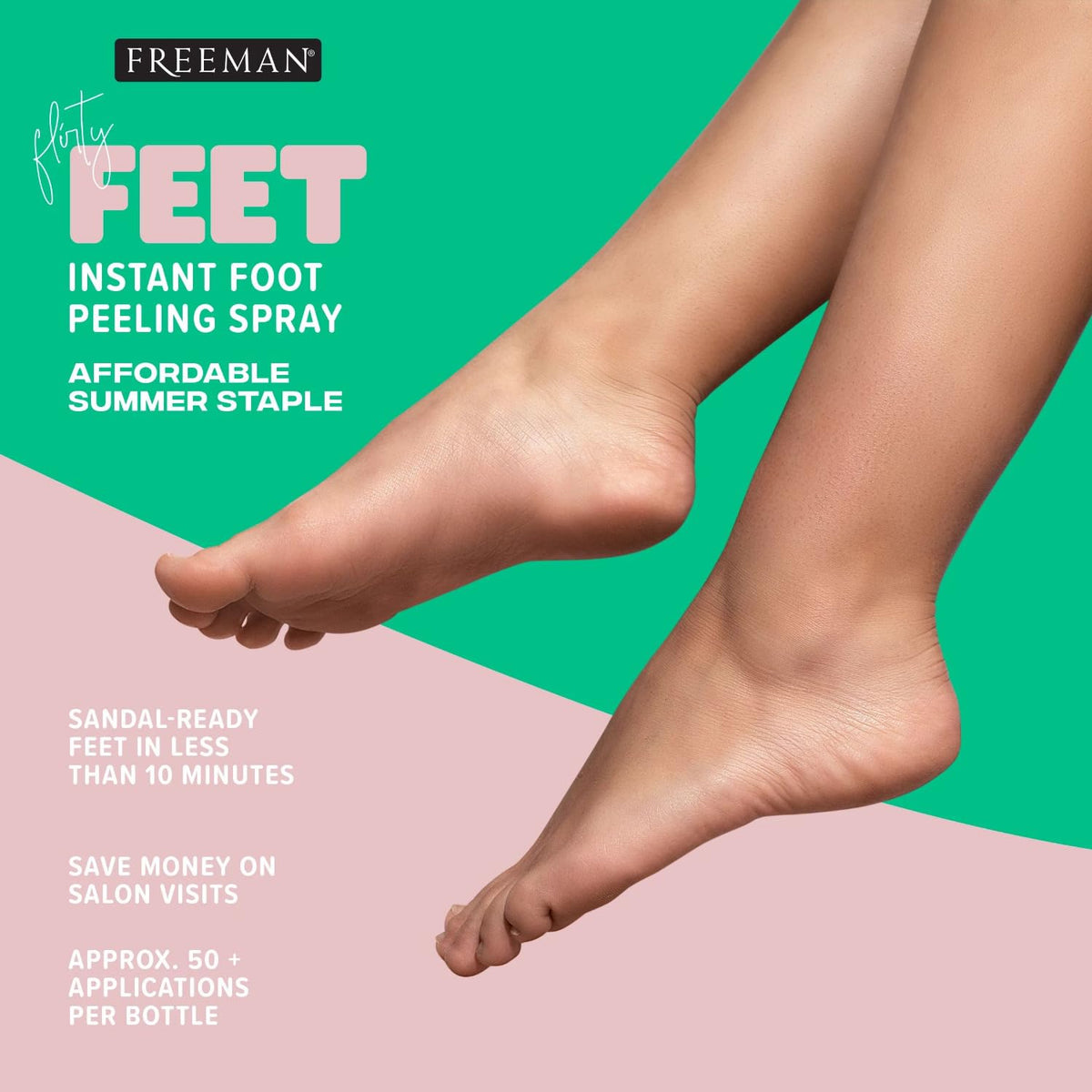 Freeman Flirty Feet bottle nozzle and spray cap close up