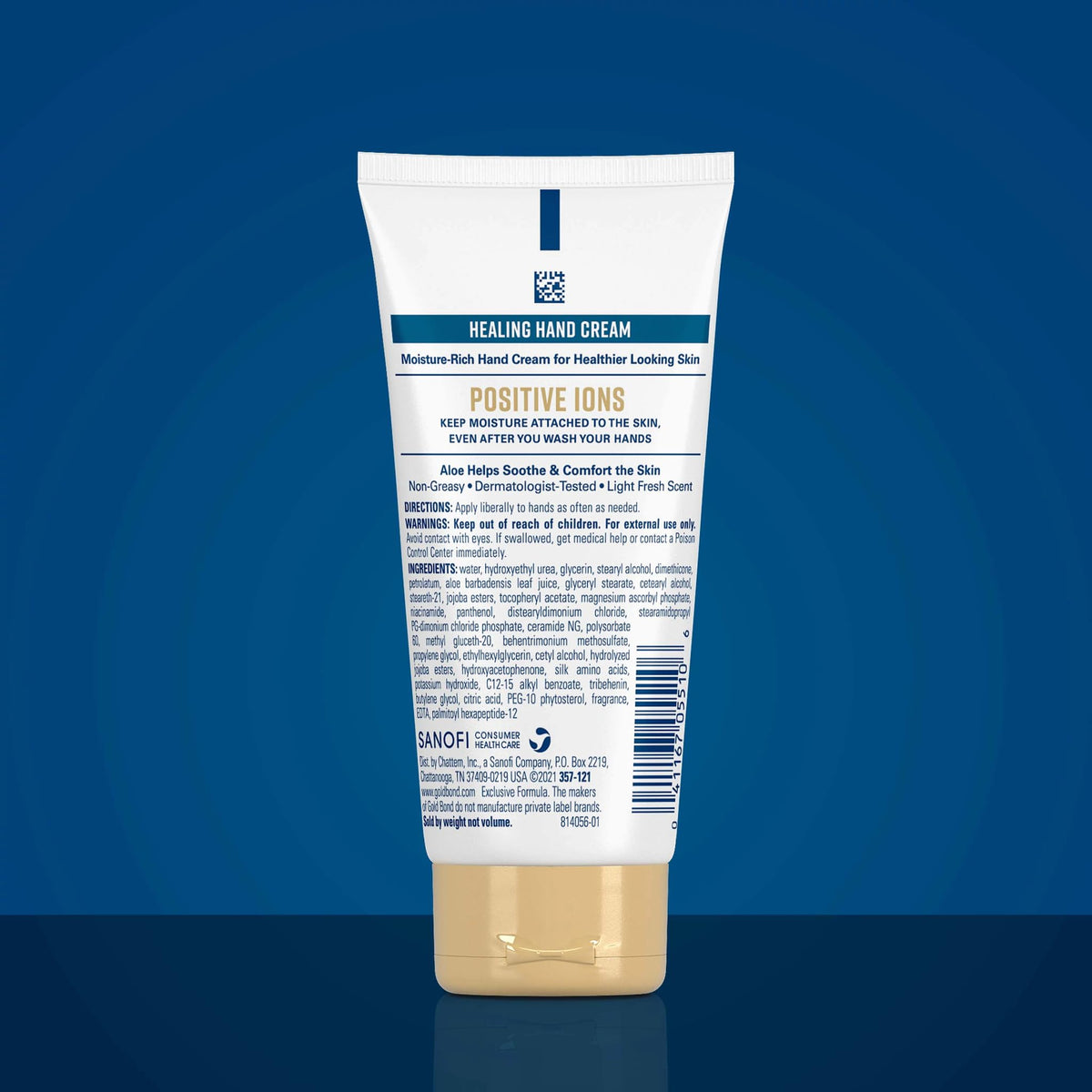 Gold Bond intensive moisture hand cream with aloe and vitamins for 24 hour hydration.