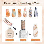 Close up of MelodySusie blooming gel texture and label
