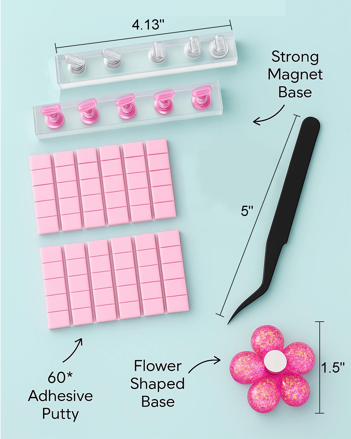 HomTop acrylic nail stand set for home manicures