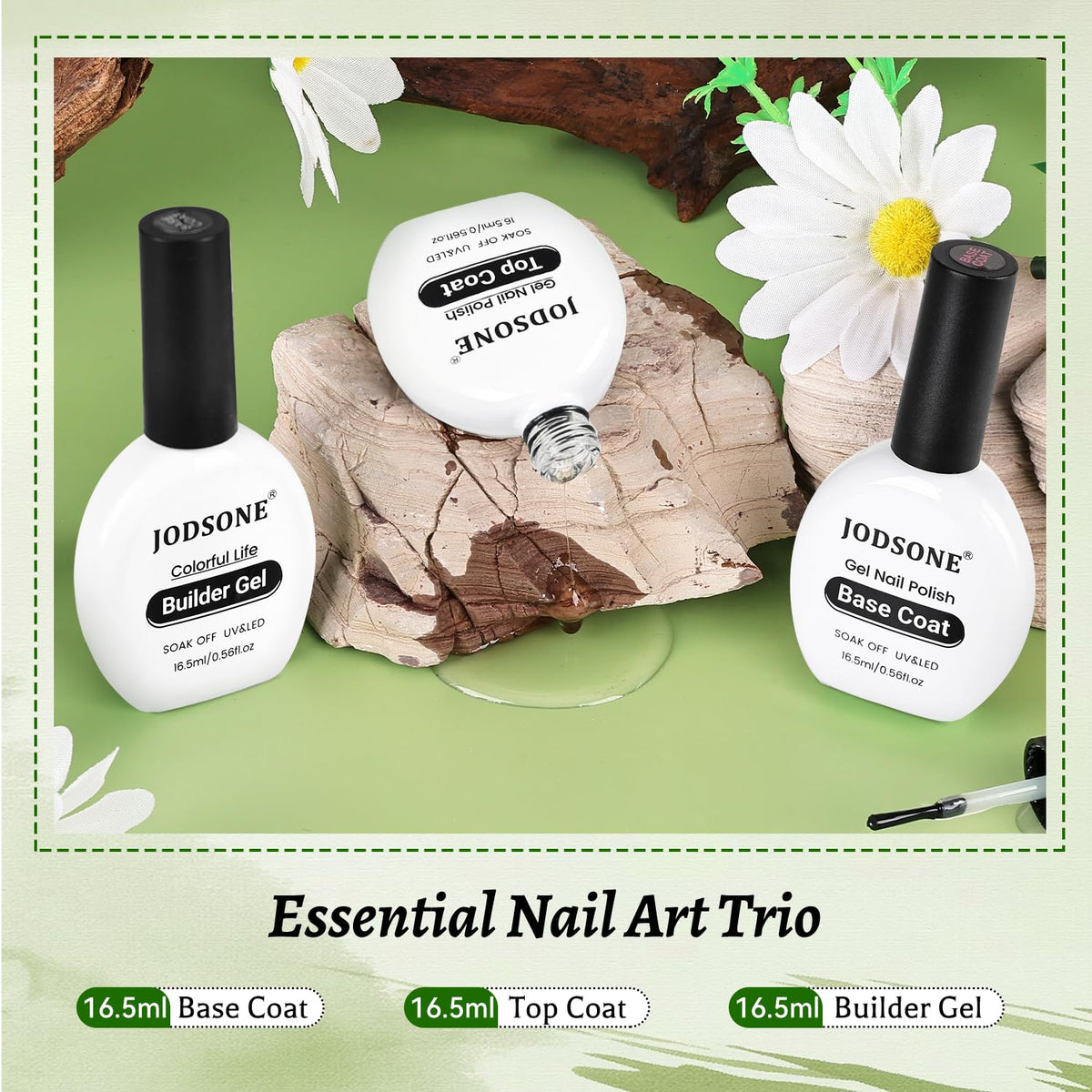 Comparison of natural nails before and after using the JODSONE strengthening formula set.