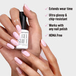 Londontown shiny chip resistant top coat application on freshly painted colorful nails