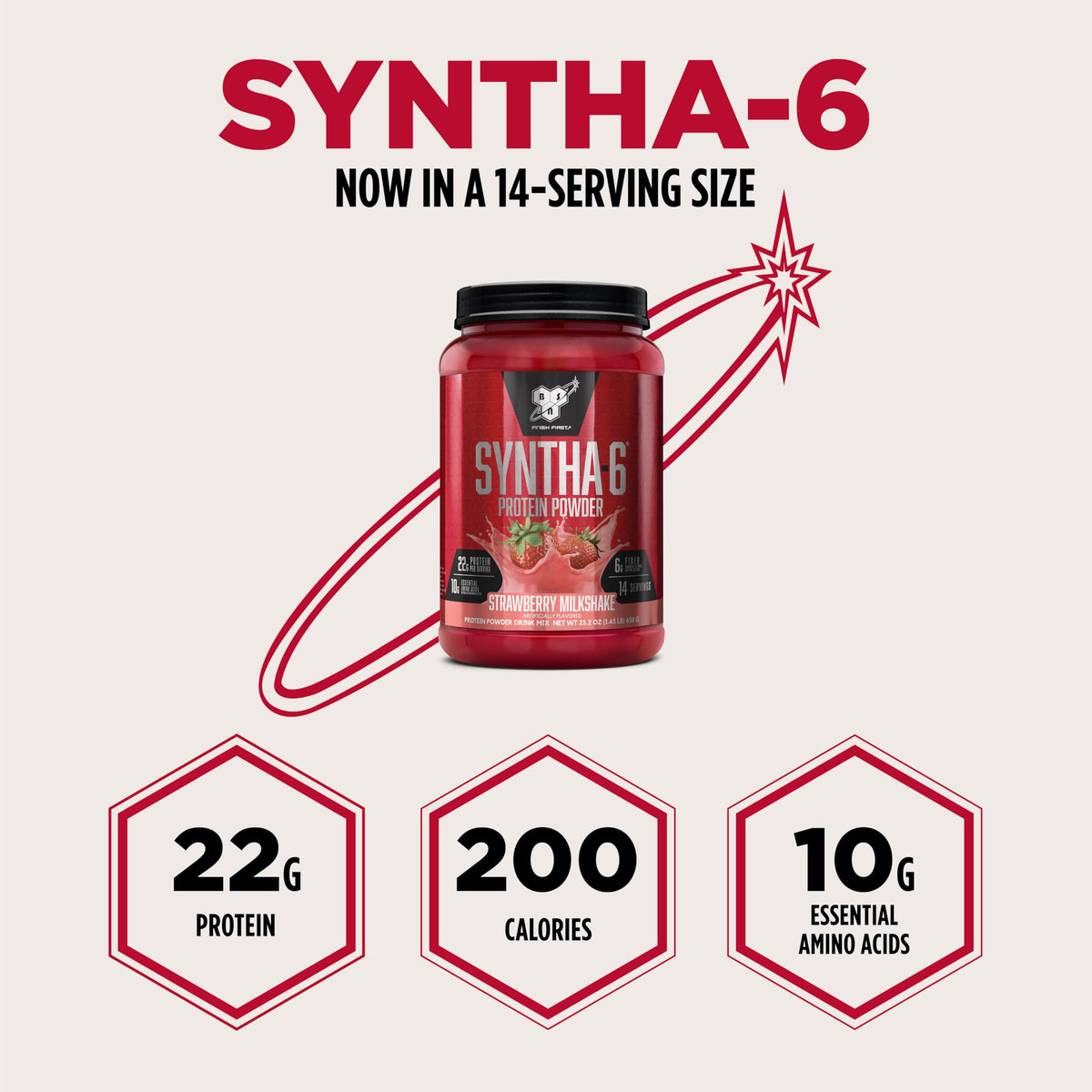 Authentic BSN protein powder with micellar casein and whey isolate blend.
