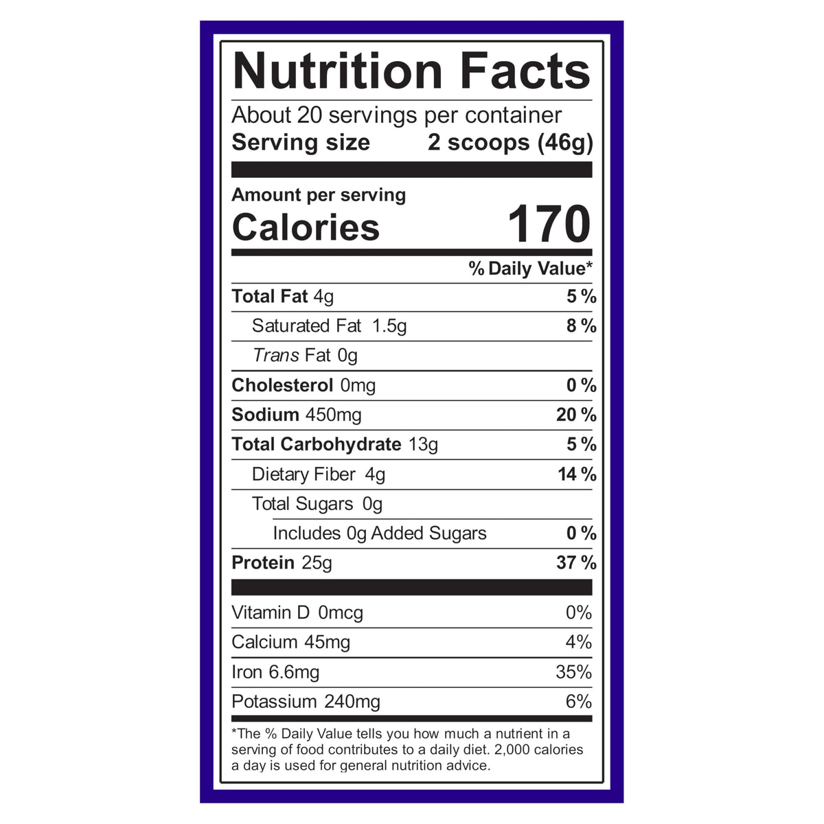 Plant protein supplement for vegan diet with essential vitamins and minerals