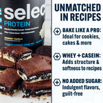 High protein powder for men and women with 24g protein per vanilla scoop