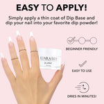 Close up of Kiara Sky clear dipping powder texture