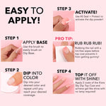 Professional nail manicure using Kiara Sky clear dip powder