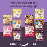 FlavCity protein smoothie powder sachets featuring chocolate and vanilla flavors for muscle recovery.