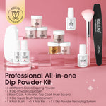 Rosalind professional dip nail essentials showing base coat top coat and activator bottles
